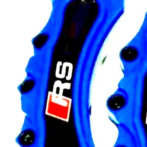 4x RS Brake Caliper Covers Blue Disc Front Rear A3 A4 A6 A8 Q5 Q7 Allroad SET