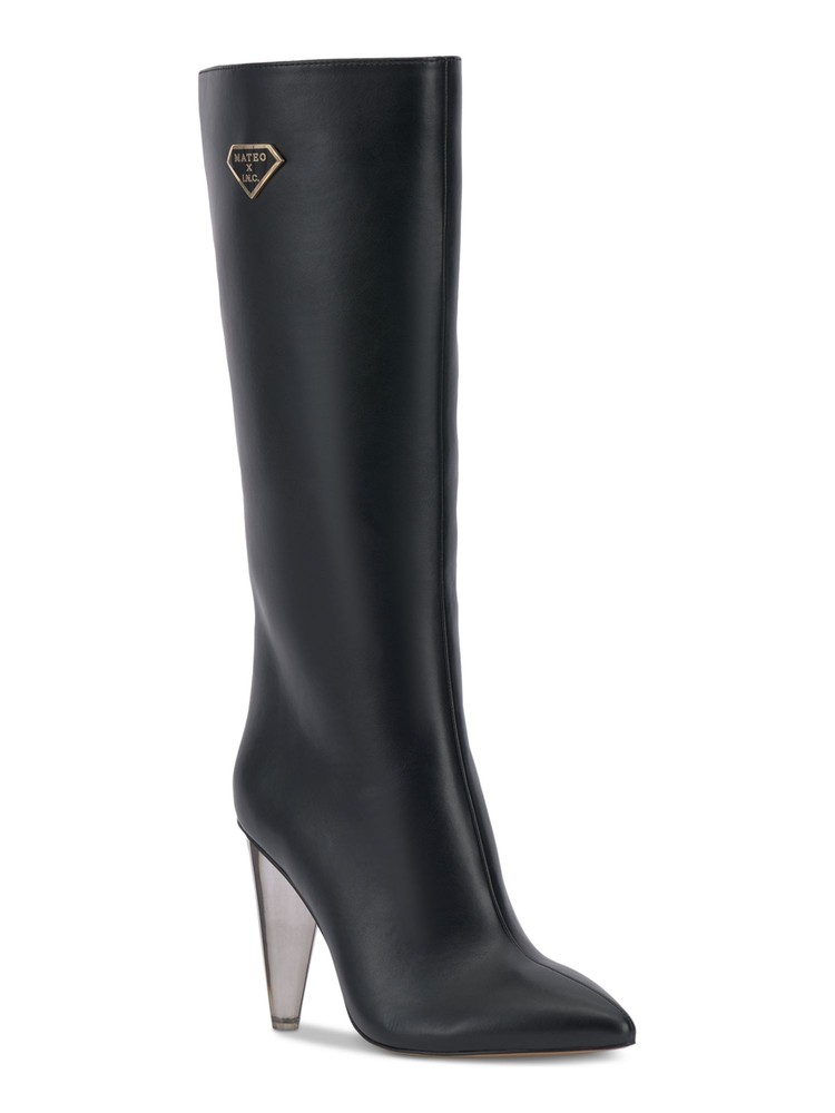 MATEO BY INC Womens Black Arch Support Charlotte Pointed Toe Stiletto Boots 11 M