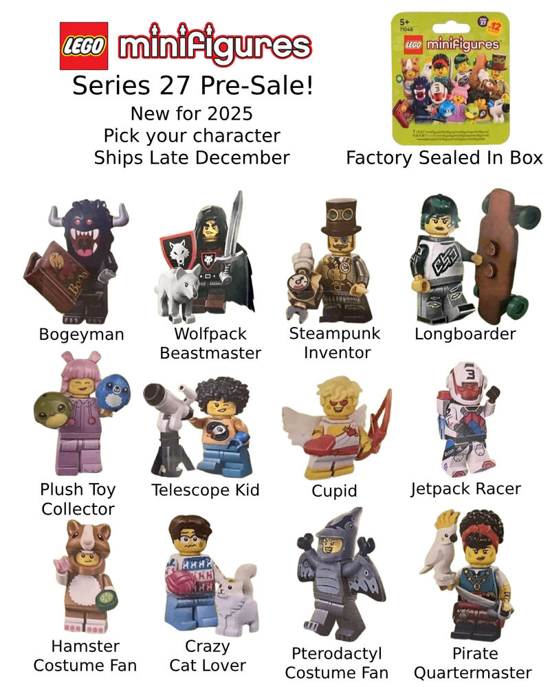 Early Pre-Sale Lego Series 27 Minifigures 71048 New Factory Sealed 2025 You Pick