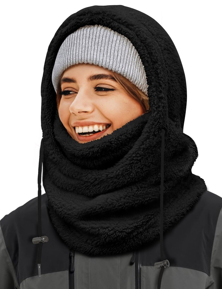 Balaclava Winter Ski Mask for Women, Fleece Face Mask Men Wind-Restraint Hat ...