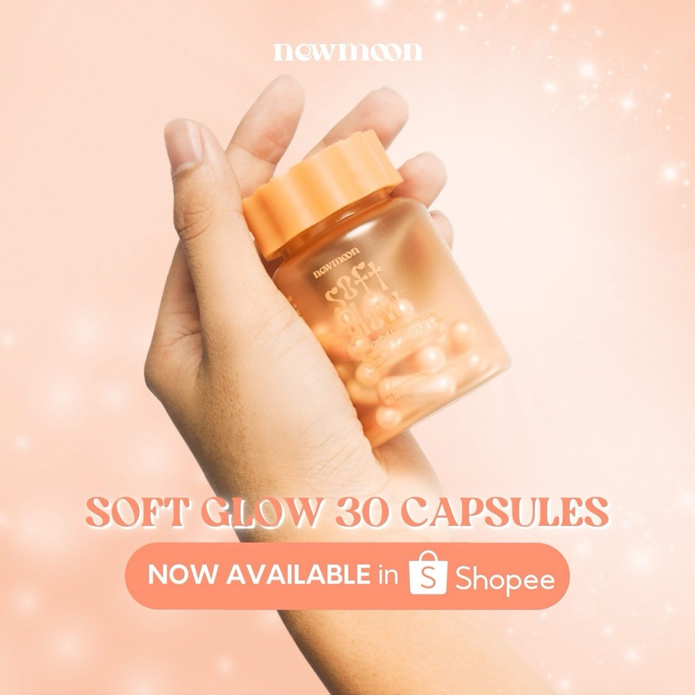 New Moon Soft Glow S-Acetyl Glutathione Rosehip Collagen Vitamins Zinc 30 Caps
