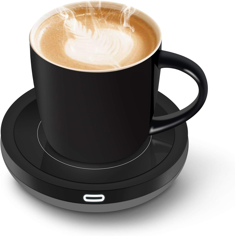 Smart Coffee Cup Warmer Set, Auto On/Off Gravity-induction Mug Office Desk Use,