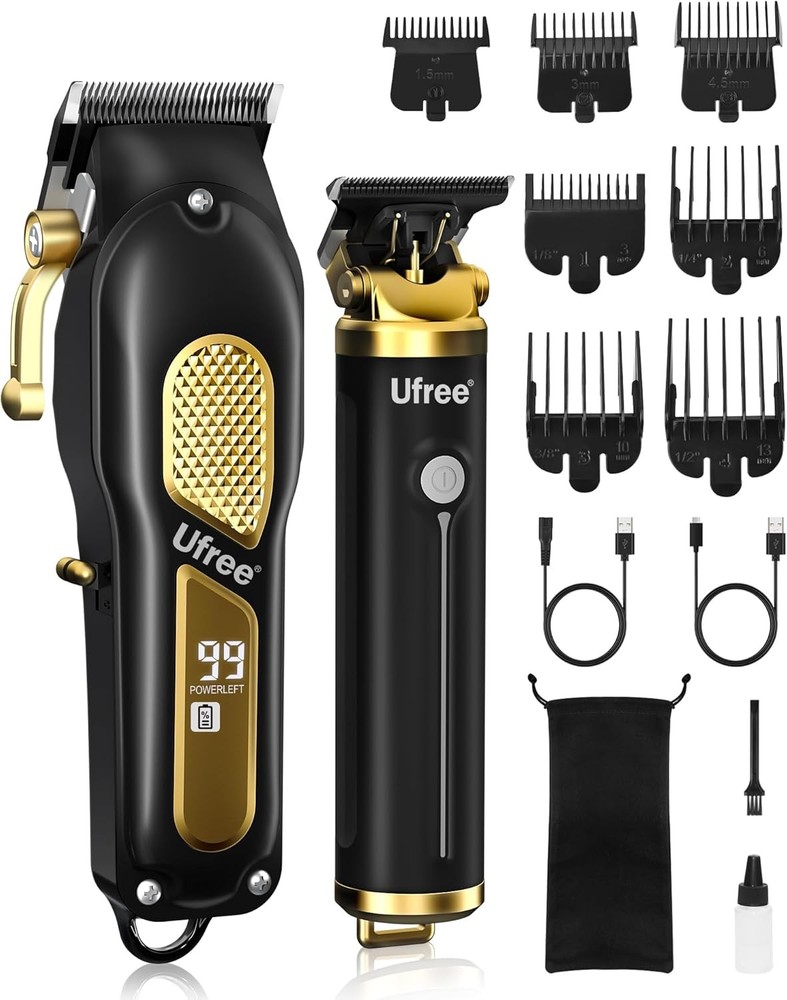 Ufree Professional Cordless Hair Clippers & Trimmer Set for Men Grooming
