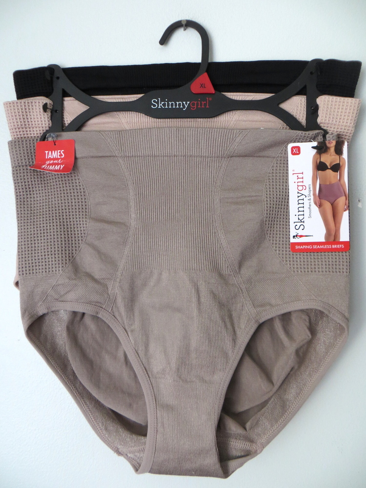 Skinny Girl Shaping Briefs Panties Size  XL- 3 Pack  #7703  NEW w/Tag $42.00