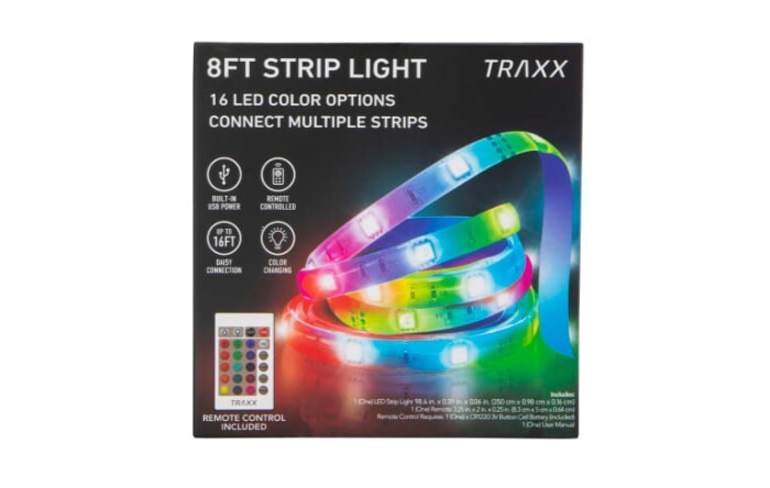 2-Monster Illumination Sound-Activated LED 6.5 ft. Light Strip with Remote