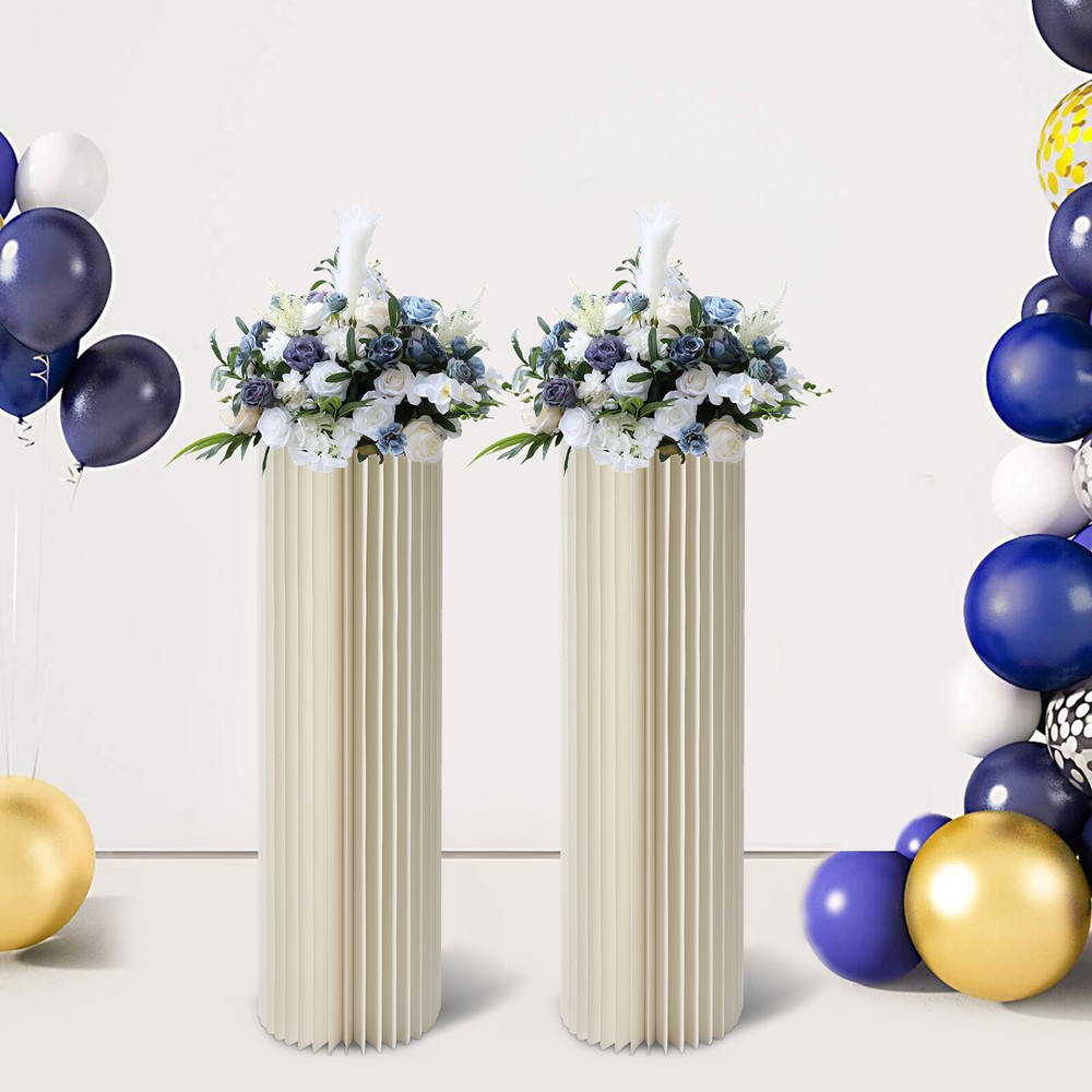 Wedding Centerpieces White Cardboard Flower Stand Easy for Store and Carry