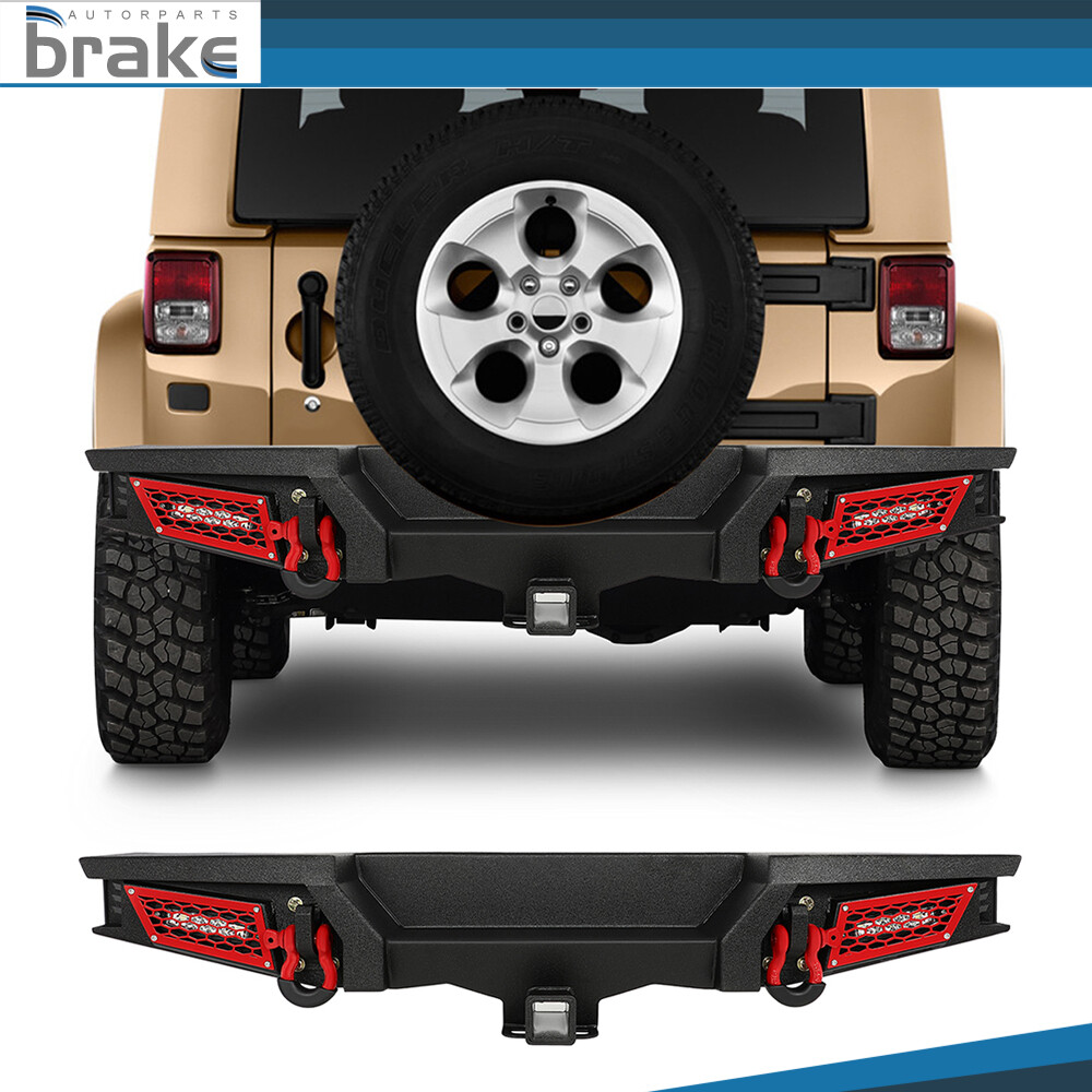 Jeep Wrangler JK JKU Textured Steel Rear Bumper 2007-2018 Upgrade