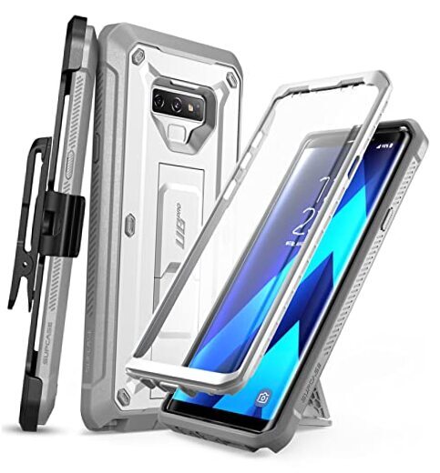 for Galaxy Note 9 Case with Screen Protector (Unicorn Beetle Pro), White