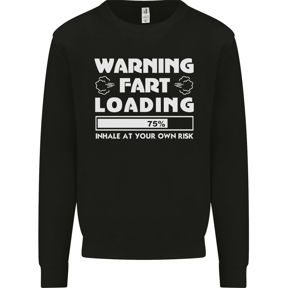 Warning Fart Loading Funny Farting Dad Mens Sweatshirt Jumper