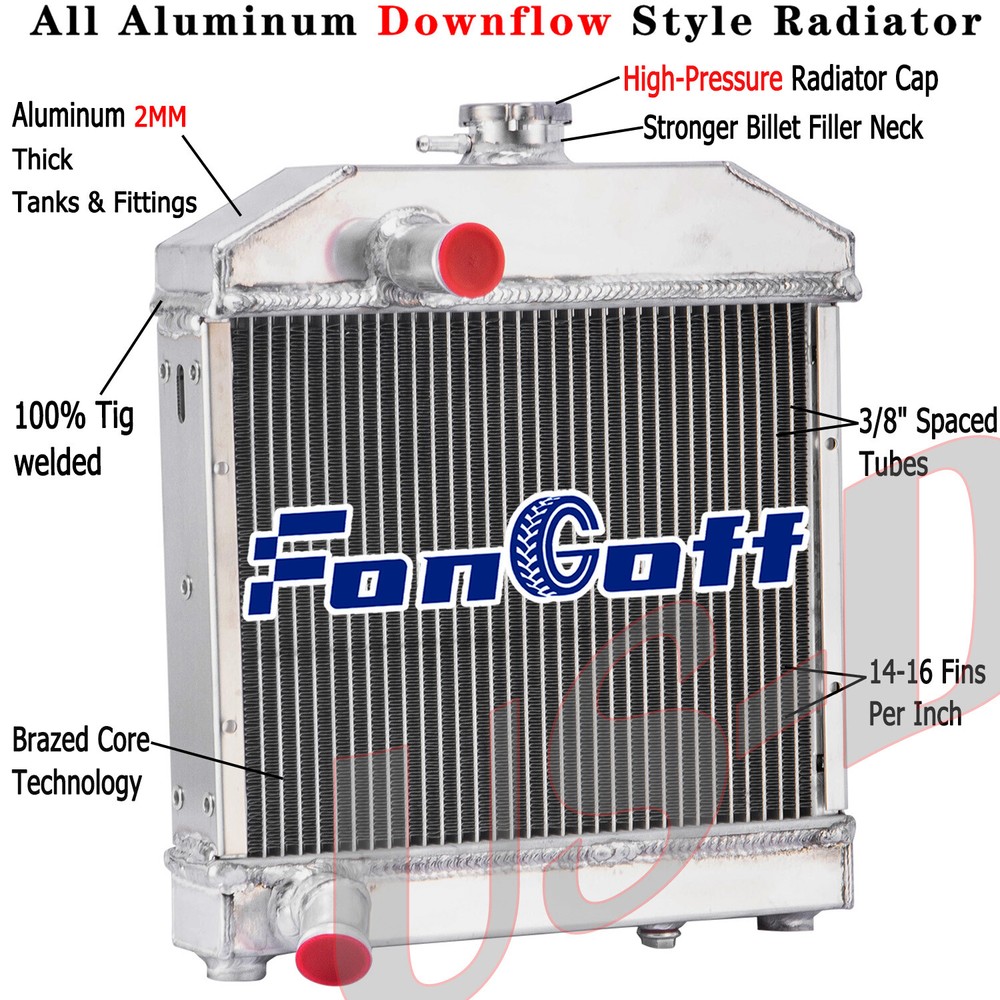 3 Row 52mm Radiator for Kubota L-Series L175 L185 L1500 L1501 L1801 15221-72063