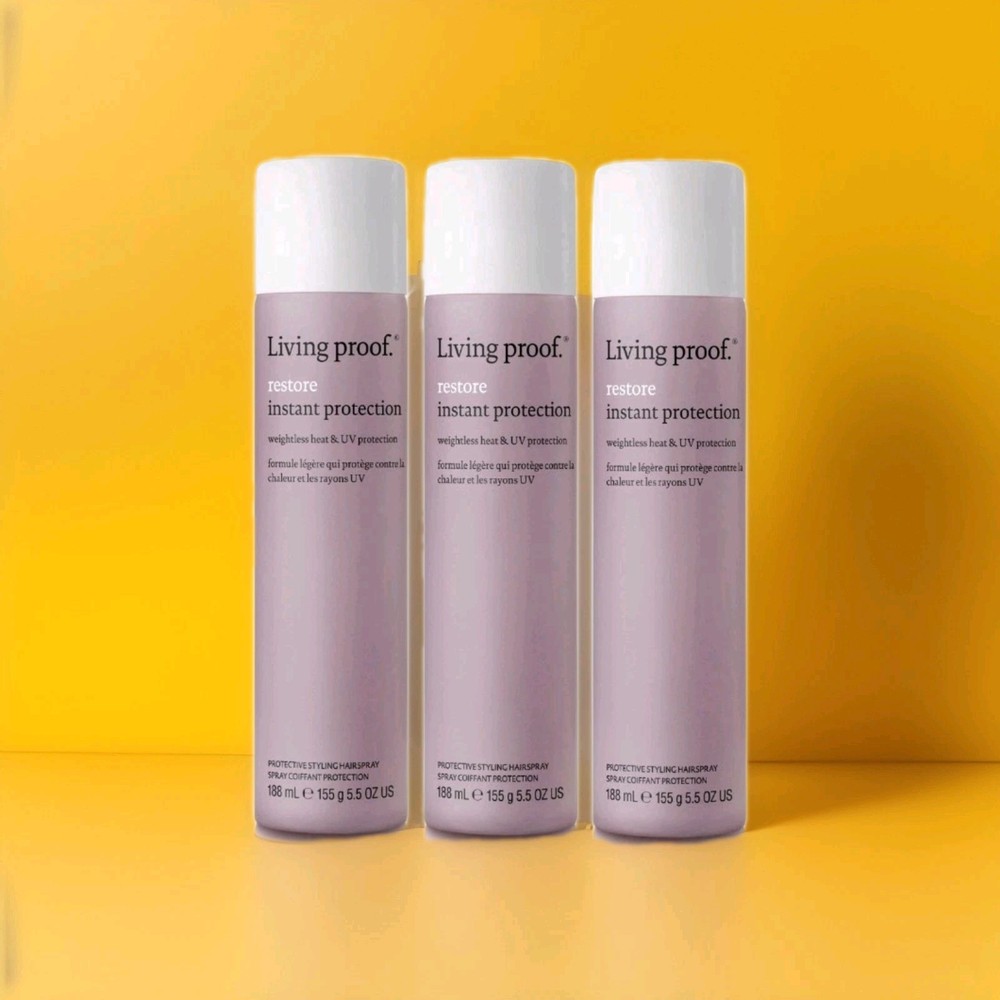 3x Living Proof Restore Instant Protection Spray 5.5oz NEW & FRESH!