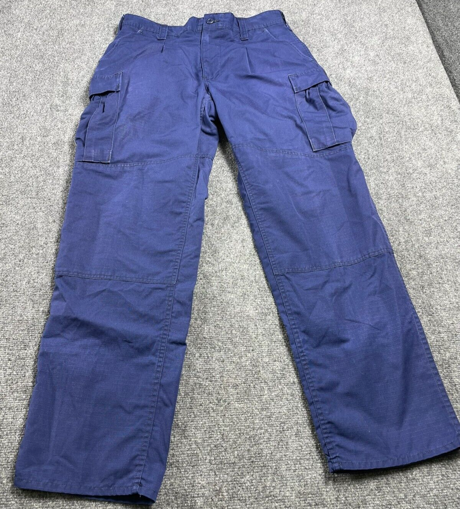 Tru Spec Men's Pants Blue Tactical Cargo Ripstop Canvas Workwear Medium-Regular