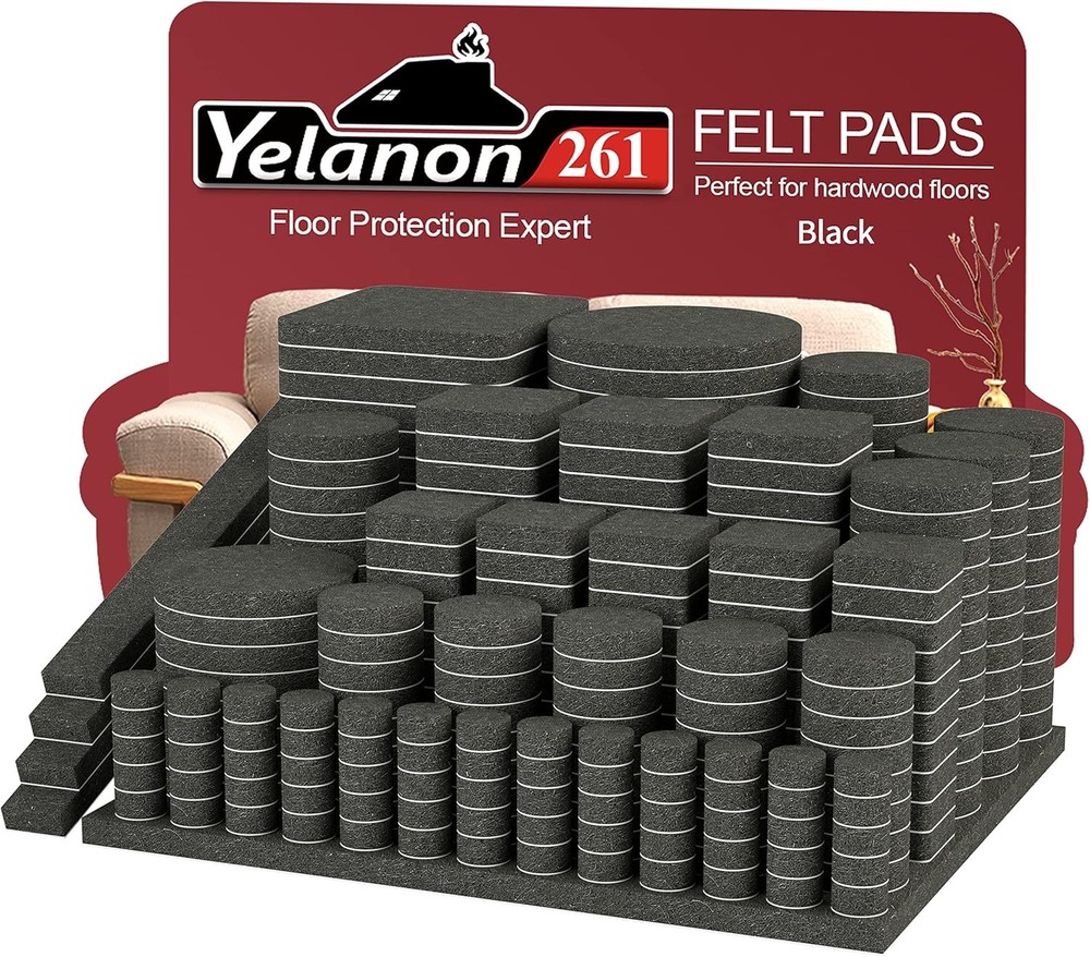 Felt Furniture Pads for Hardwood Floors -261 Pcs Premium Floor Protectors for Fu