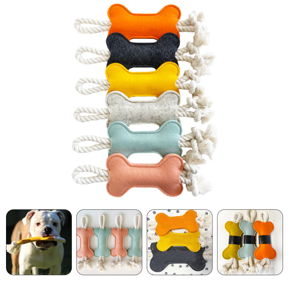 6 Pcs Teething Toys Dog Treat Indestructible Squeaky Puppy Chew