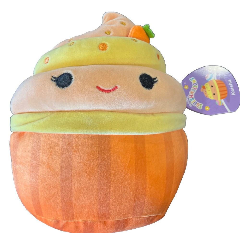 Squishmallow 8 Inch Keisha The Carrot Cake Cupcake Easter Plush Toy