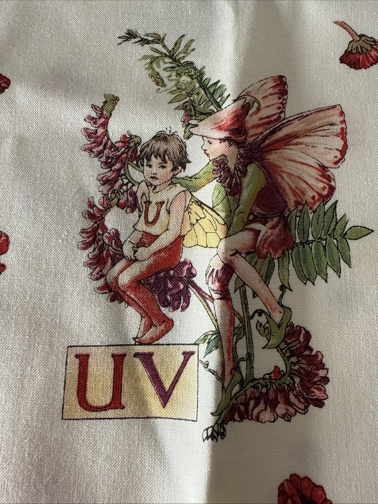 Alphabet Fairies Cotton Fabric M Miller 1 Yd New DC 4209 ( 36L X 42”W)