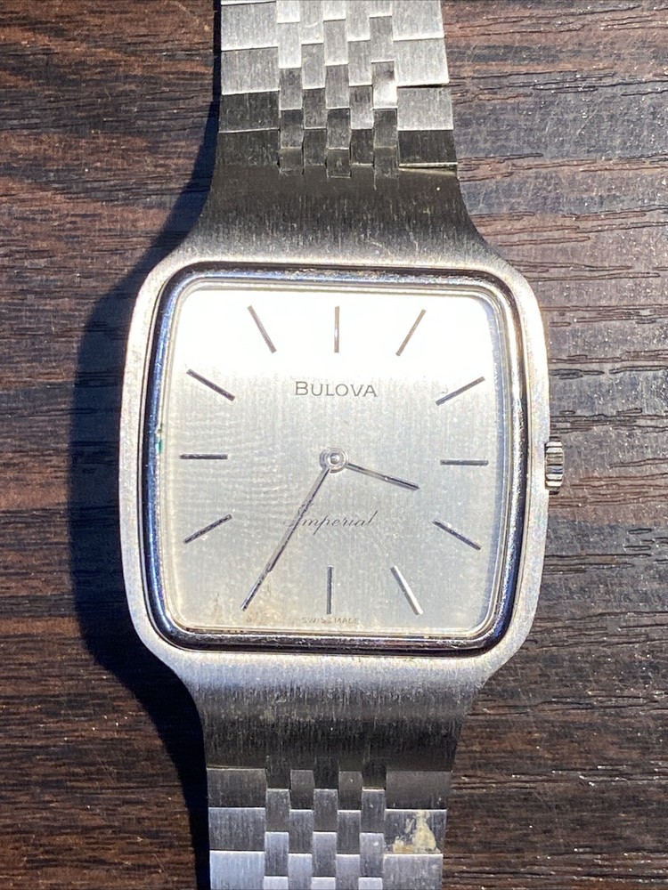 Vintage 1970s Bulova Imperial N7 Mens Swiss Manual Wind Watch Rare Working