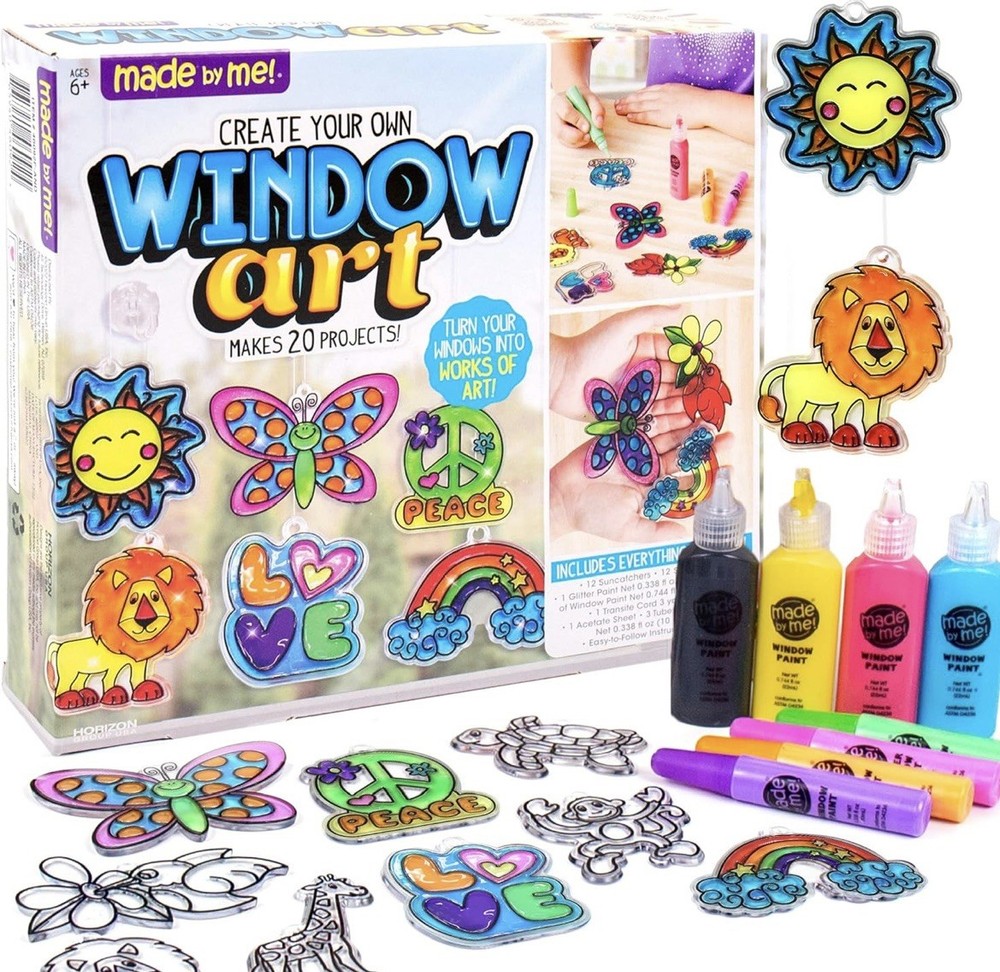DIY Window Art Suncatchers Craft Kit for Kids – Paint & Create 20 Designs