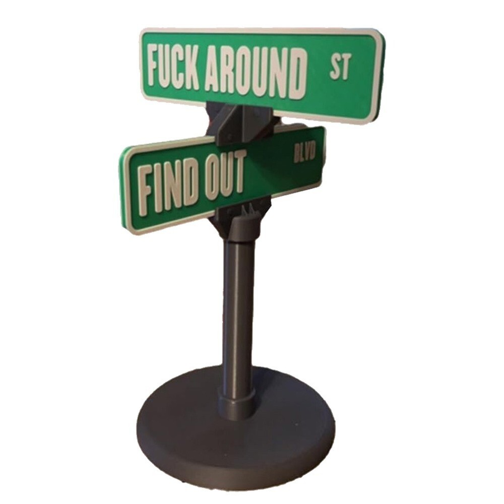 Fun and Decorative 3D Printed Road Sign Ornaments Perfect for Garden or Room