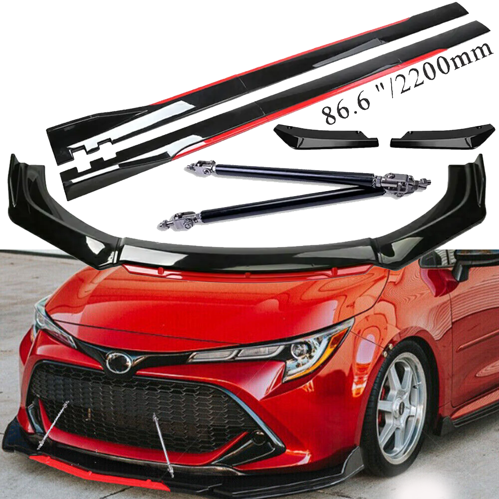 For Toyota Corolla XLE Front Bumper Lip Spoiler Splitter Side Skirt Body