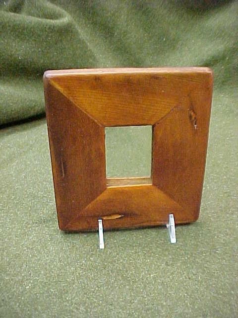 SMALL PRIMITIVE PINE WOOD FRAMED MIRROR HAND MADE 19th CENTURY