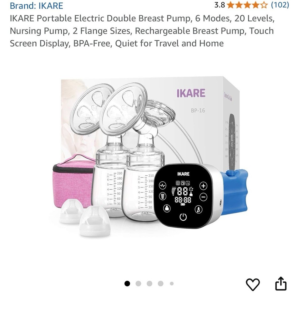 IKARE Hospital Grade Double Electric Breast Pump Pain Free Portable