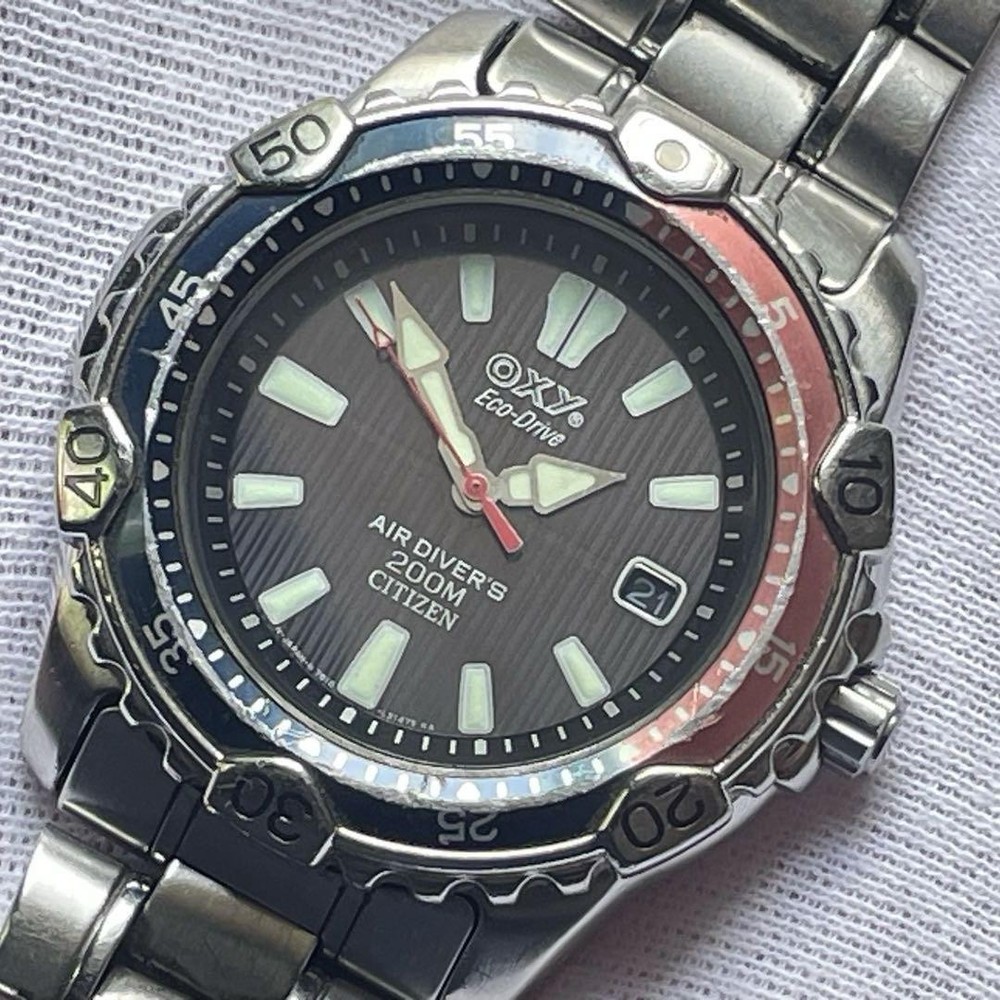 Citizen Oxy Eco-Drive Solar Watch 7872-L15413 Stainless Steel