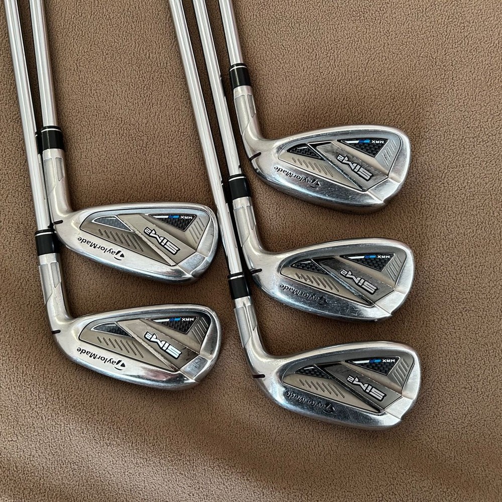 Taylormade SIM2MAX IronSet 6-9 Pw RH KBS MAX MT85 Steel Flex Stiff Used