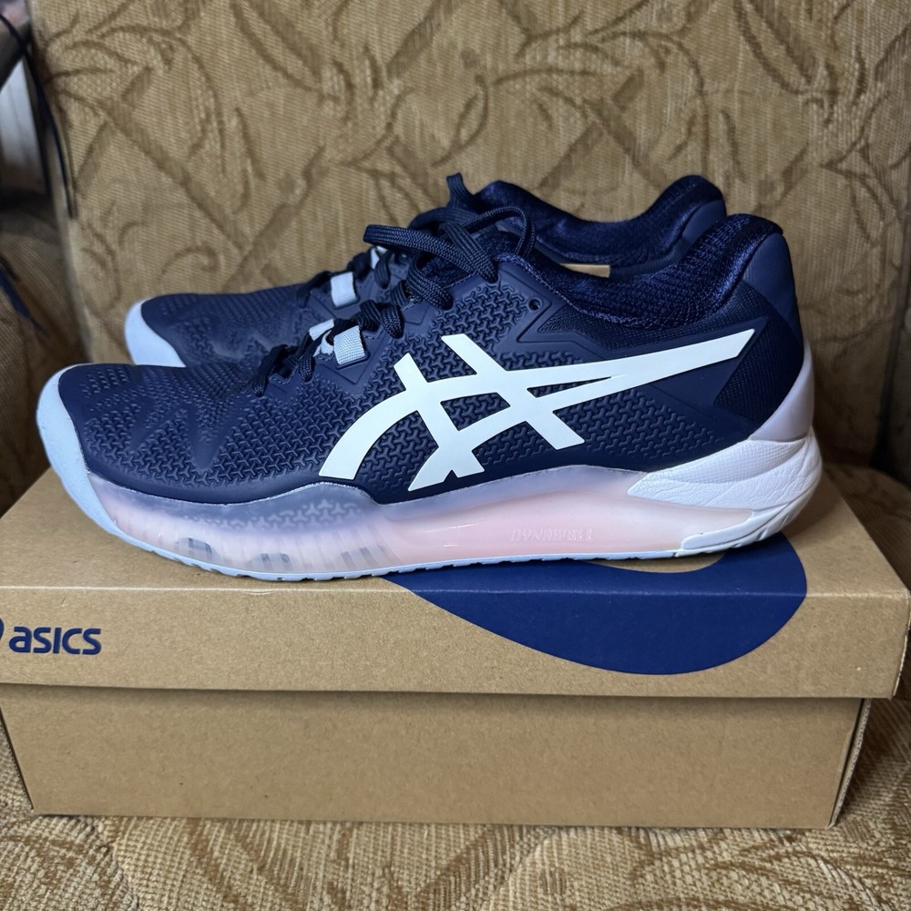 Asics Gel Resolution 8 Womens Size 10 Blue Athletic Tennis Shoes Worn Once!