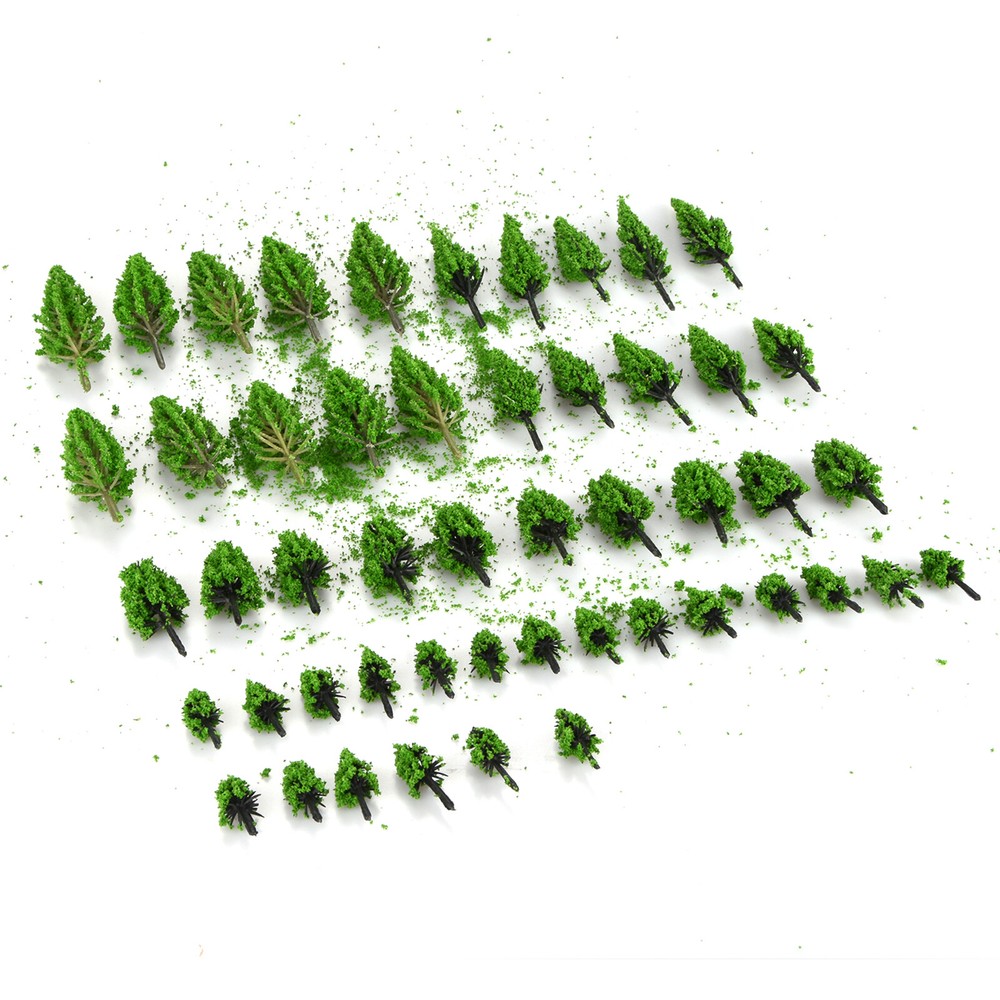 50Pack Architecture Trees Model Miniature for DIY Green Scenery Landscape Scale