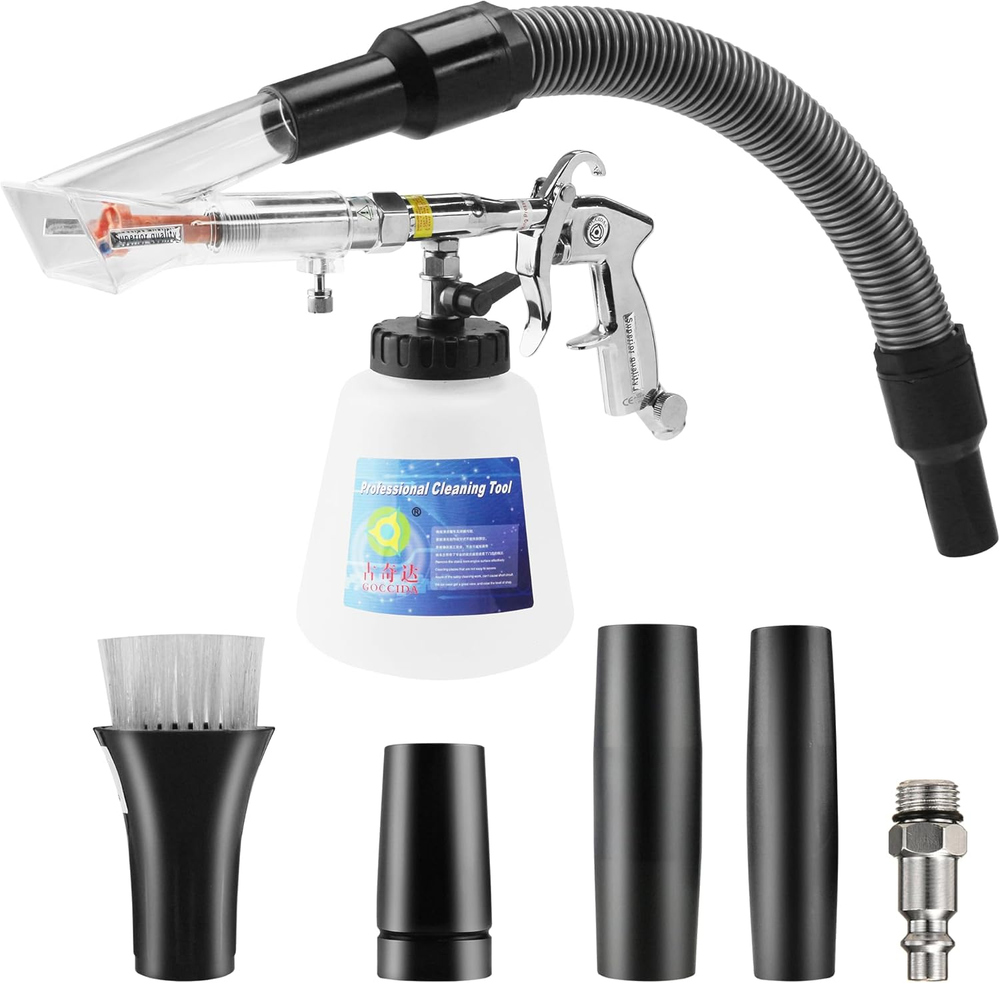 Multi-Purpose Car Cleaning Kit with Detachable Sprinkler Head for Indoor Use