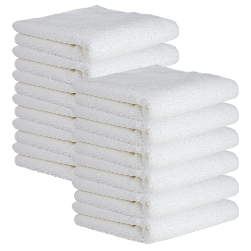 16 x 24 Inch, 12 Pack, 350GSM Premium Microfiber Cleaning Cloths, Non-Abrasiv...