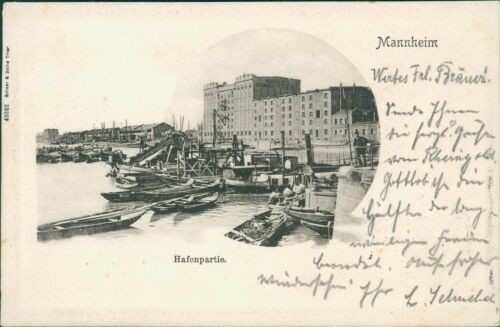 Ansichtskarte Mannheim 1902 Hafenpartie  (Nr.949)