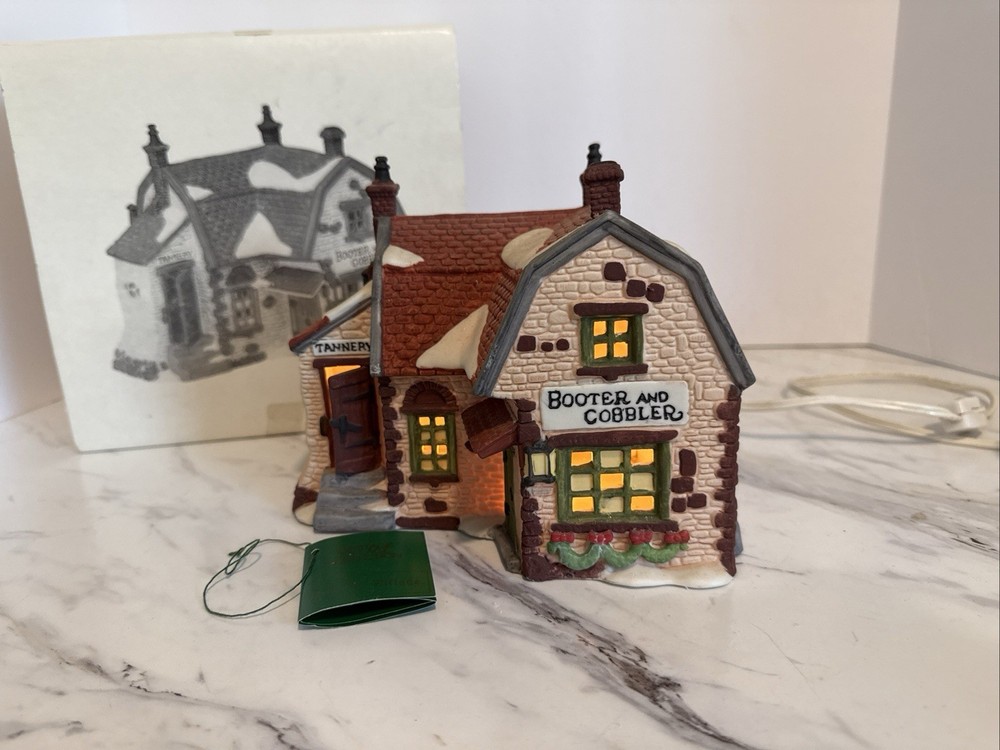 Dept 56 Dickens Village Booter and Cobbler #59242 Lighted Collectible with Original Box