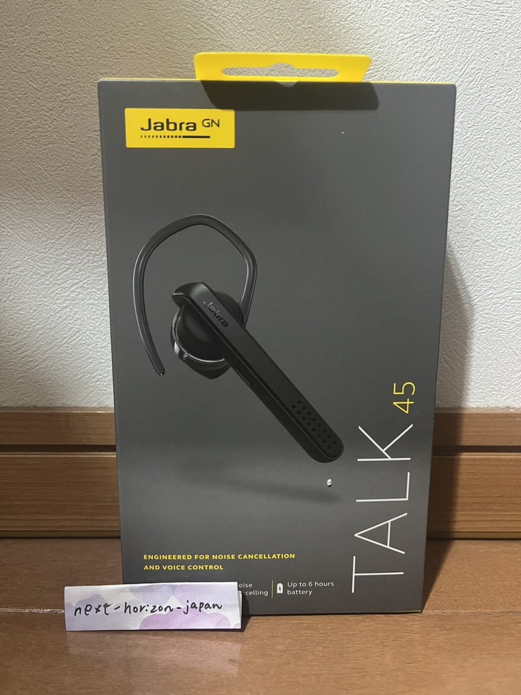 Jabra Talk 45 Black Bluetooth Headset Mono Ear HD Voice Noise Cancelling Mic