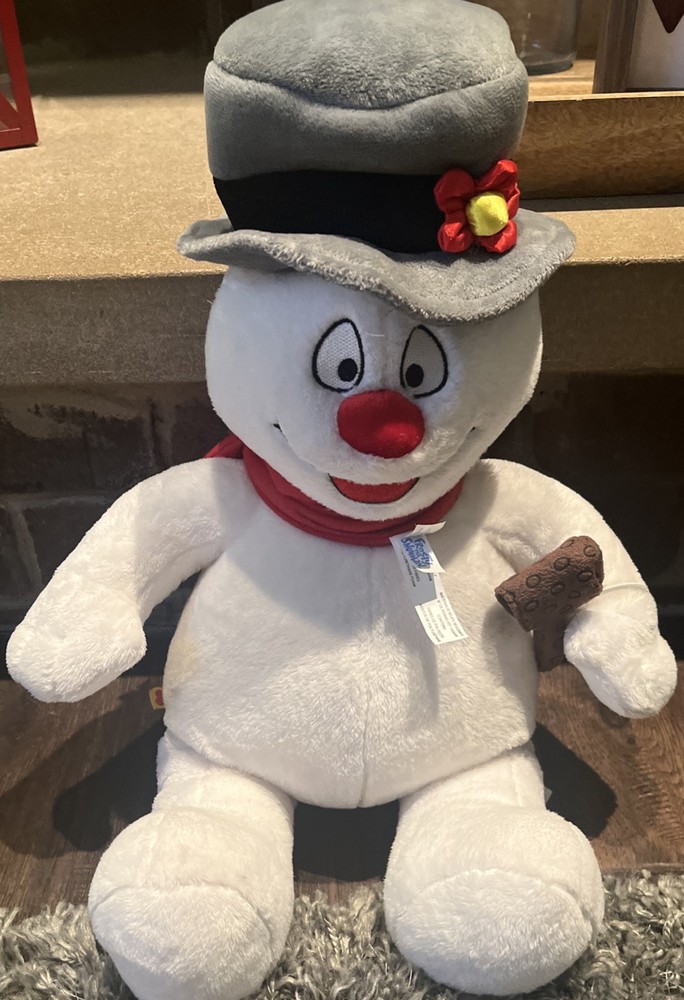 Build A Bear Frosty The Snowman W/ Scarf Hat Pipe Stuffed Snowman Plush