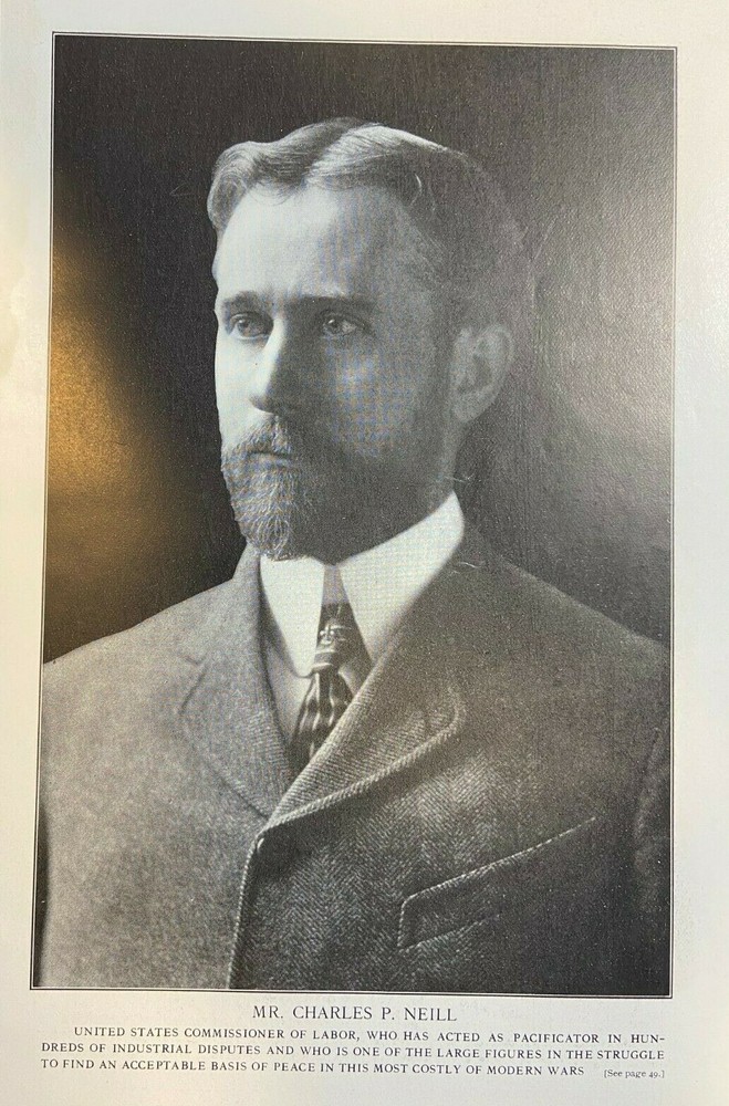 1912 Vintage Magazine Illustration Charles P. Neill Commissioner of Labor