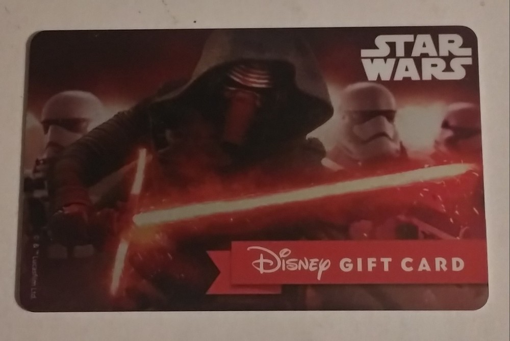 Disney Star Wars 002b foil look gift card no money used-image