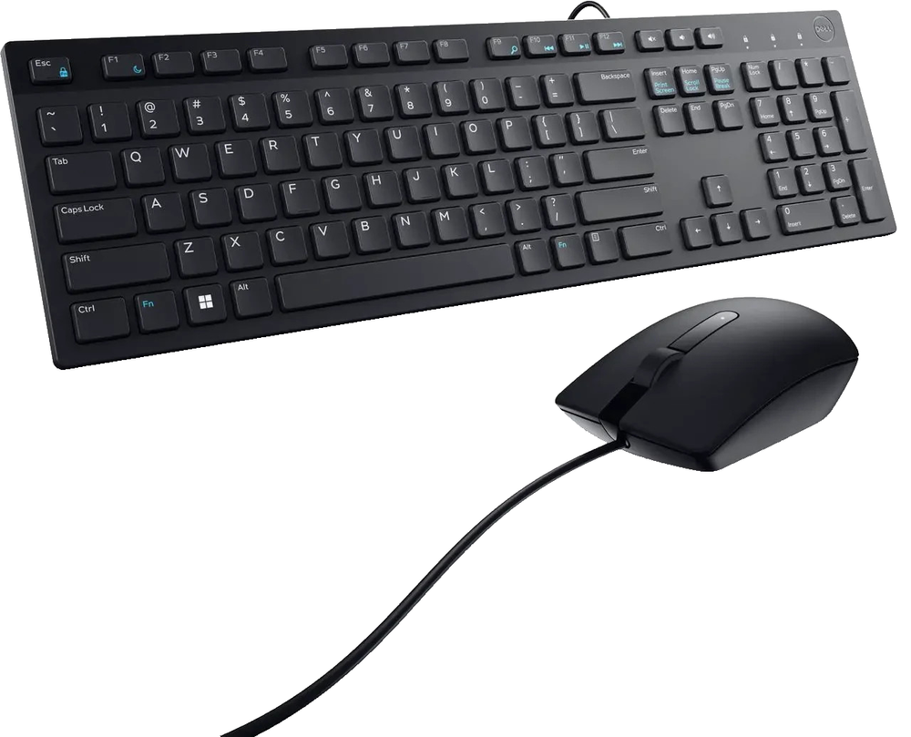 Dell USB Wired Keyboard and Mouse Combo For Office and Casual KB216-BK-US