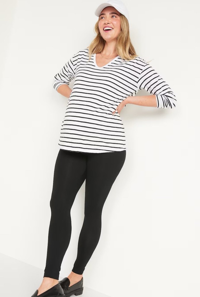 Women Old Navy Active Maternity XL Black High Rise Go Dry Leggings New With Tags