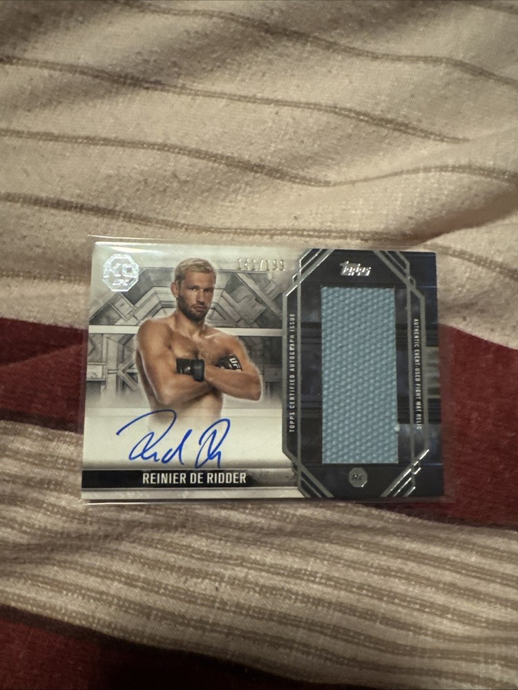 2025 Topps UFC Knockout Reinier de Ridder Auto Fight Mat Relics #/199