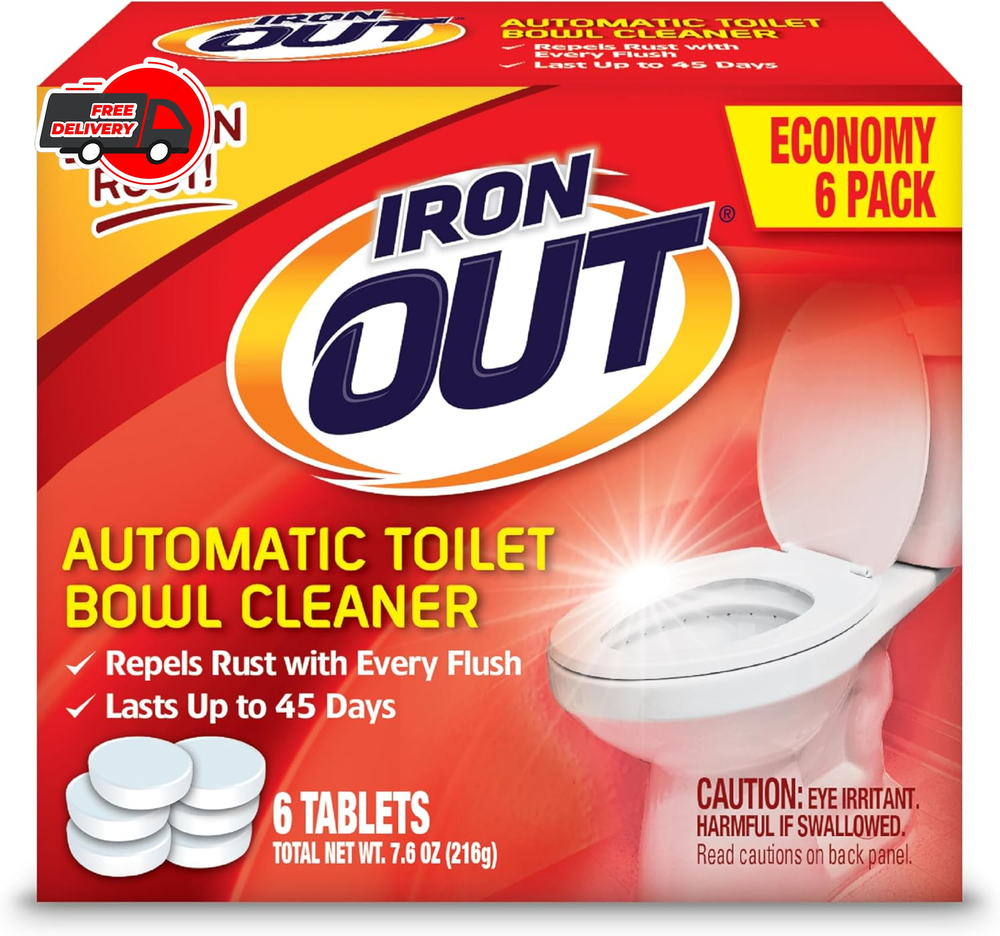 Iron OUT Automatic Toilet Bowl Cleaner Tablets Helps Remove and Prevent Rust St