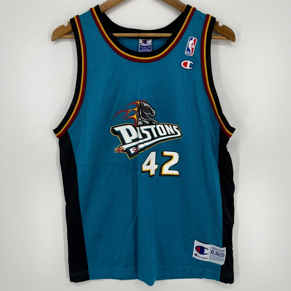 Champion Basketball Jersey Youth XL Green Detroit Pistons #42 Jerry Stackhouse