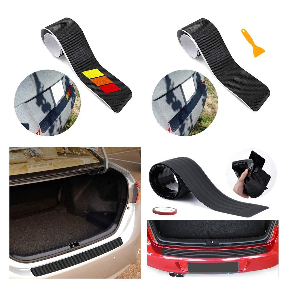 Quality Black Rear Pad Bumper Kit Guard Plate Sill Trunk Protector Trim Cover US