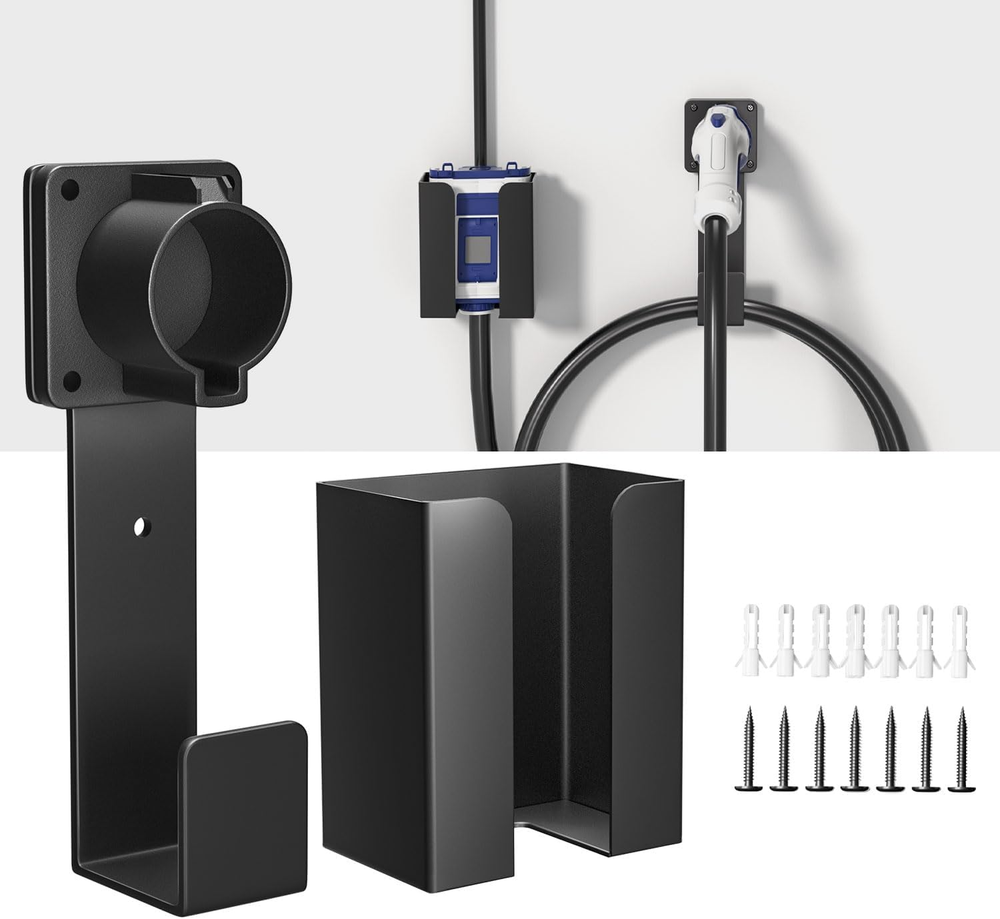 EV Charger Holder-Charging Box Holder Compact Wall Mount Design Powder Coated ✅