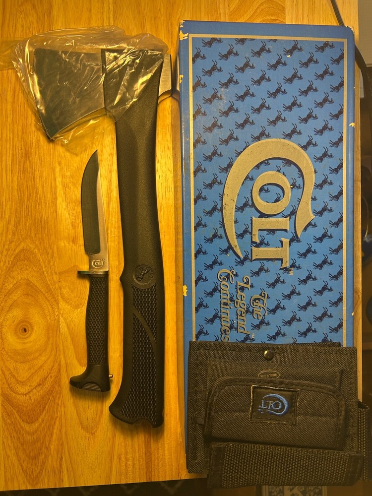 colt trailblazer knife axe combo including sheath