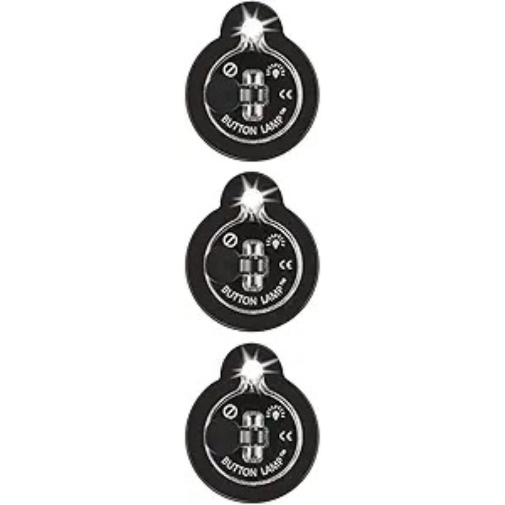 Stick-On LED Button Lights 3 Pack Battery Powered with Adhesive by Panthervision