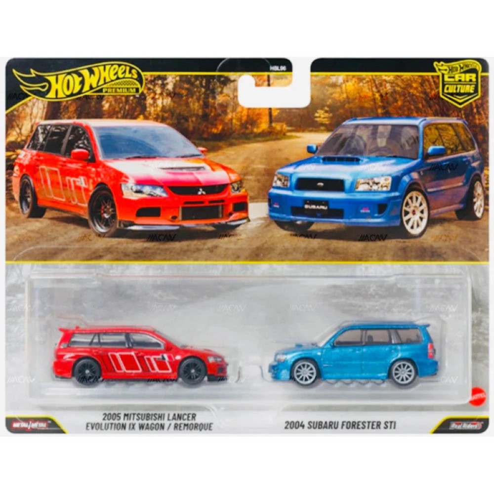 INHAND - Hot Wheels 2025 Car Culture Twin ' MITSUBISHI LANCER  / SUBARU FORESTER