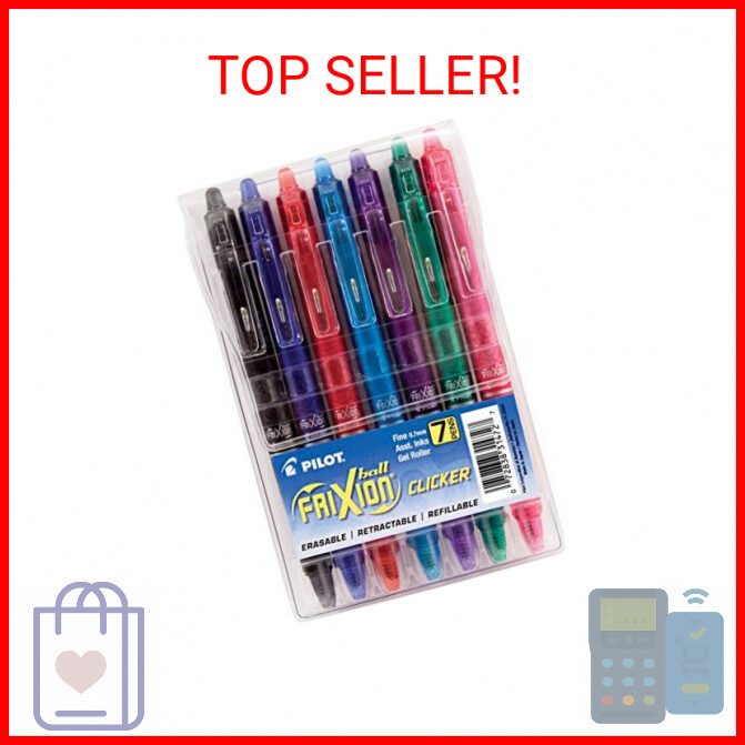 PILOT FriXion Clicker Erasable, Refillable & Retractable Gel Ink Pens, Fine Poin