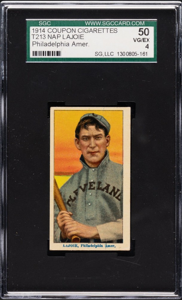 1914 T213 COUPON Nap Lajoie SGC 4 - 💥Pop 1 💥 Highest Known Copy In Existence-image